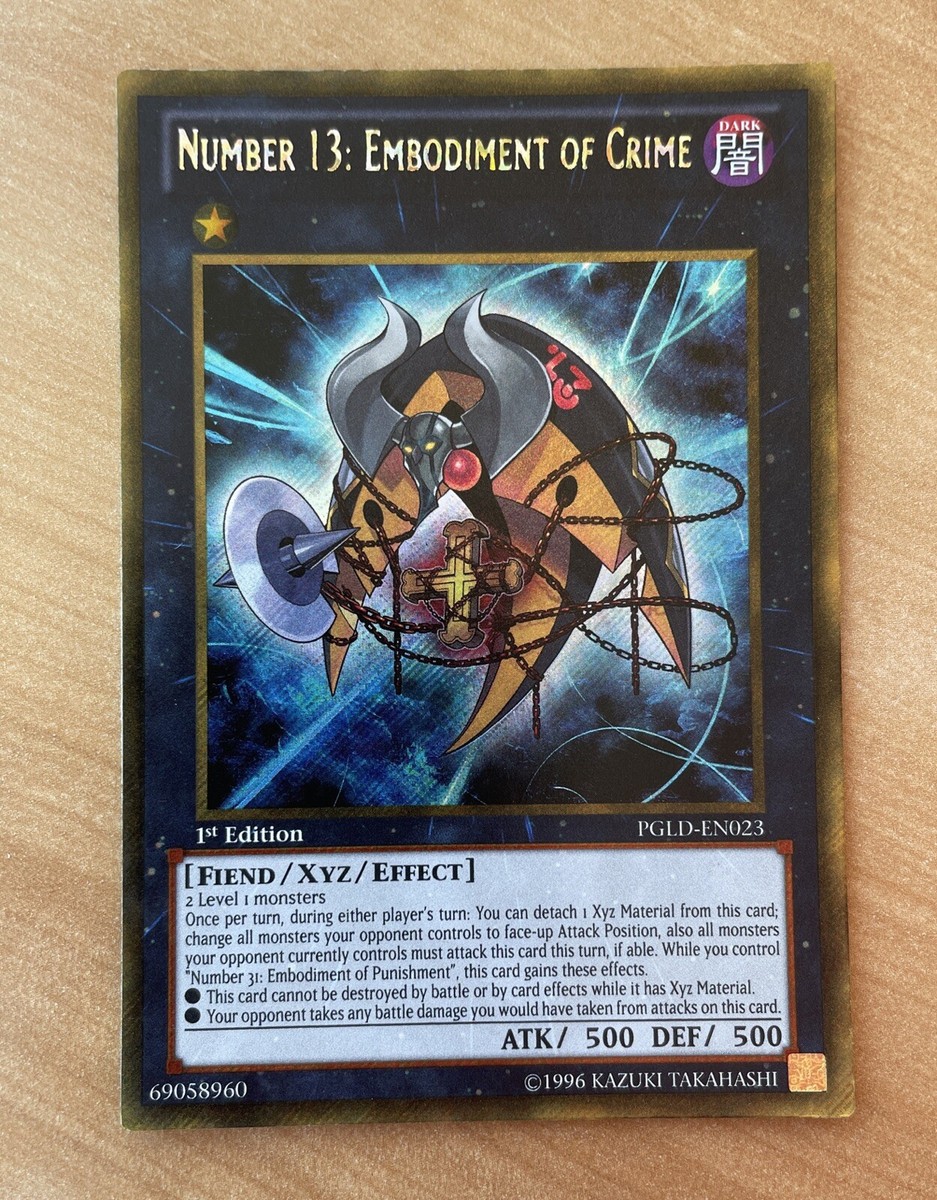 PGLD-EN023 Number 13: Embodiment Of Crime Gold Rare UNL Edition NM Yugioh Card | eBay PGLD-EN023 Number 13: Embodiment Of Crime Gold Rare UNL Edition NM Yugioh Card | eBay