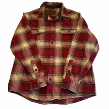 Orvis Perfect Flannel Shirt Mens Size Medium Heavyweight Long Sleeve Lumberjack
