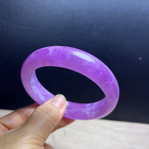 63,5 mm echtes natürliches lila Kunzit Kristall Armband Armreif - Bild 3 von 6