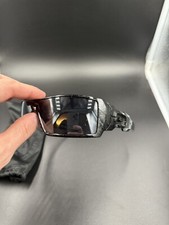 Oakley Oil Rig II Polished Black Ghost Text w/Black Iridium Lenses