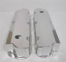 SB Ford FABRICATED Aluminum Tall Valve Covers SBF 289 302 351W 1/4 Billet Rail 