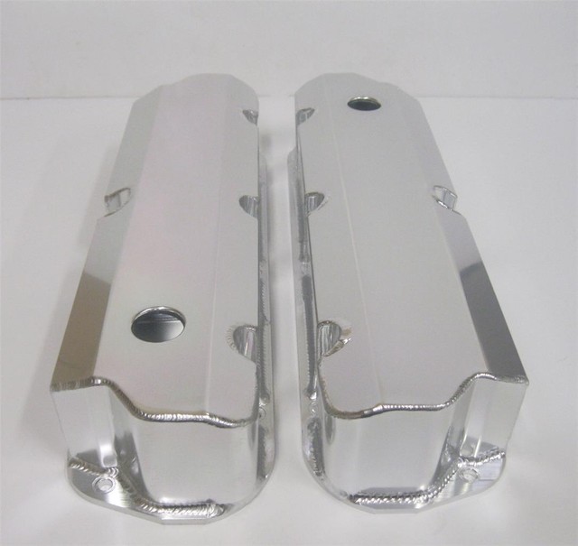 SB Ford FABRICATED Aluminum Tall Valve Covers SBF 289 302 351W 1/4 Billet Rail eBay