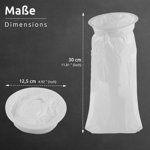 Bolsa trituradora con anillo 30x bolsa de escupir coche bolsa de heces bolsa de recogida - Imagen 7 de 8