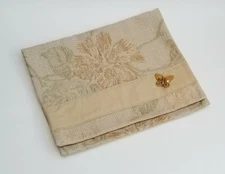 Handmade Jacquard Lined Envelope Clutch Bag Everyday Evening Tablet with Brooch