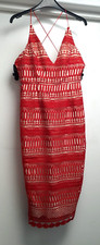 ASOS lace Hitchcock cami midi pencil dress Red Size UK 8 SALEb QQ 11
