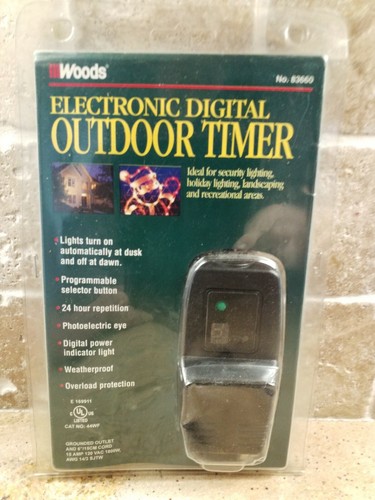 Woods Electrical Digital Outdoor Timer Weatherproof #83660 - Picture 1 of 2