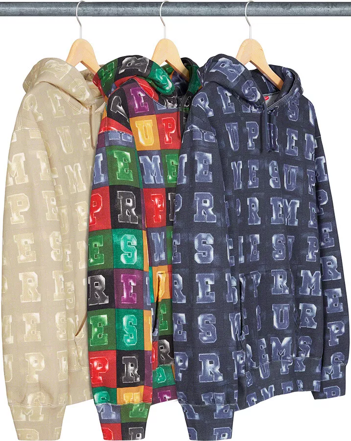 Sweat shirt à capuche Supreme Blocks multicolore/Marine FW20 (FW20SW26) homme taille S XL