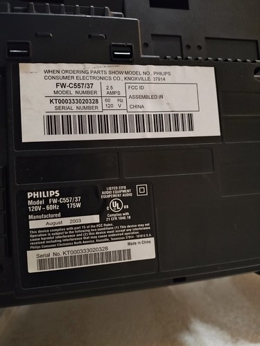 ⭐Philips 5-CD Changer Tuner Aux GamePort System Gaming Stereo Max Sound FW-C557⭐ - Picture 8 of 9