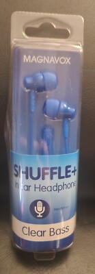 Magnavox - Blue - Shuffle In Ear Headphones - Clear Bass - MHP4851-BL 