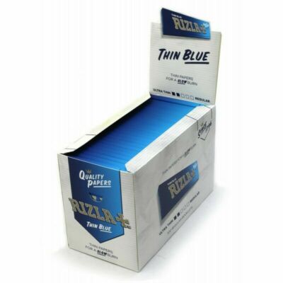 Rizla Thin Blue Rolling Papers Standard Size Regular 100 Booklets 2 / 4 FUL BOX
