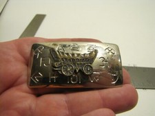 VTG CHAMBERS BELT CO COVERED WAGON BELT BUCKLE USED