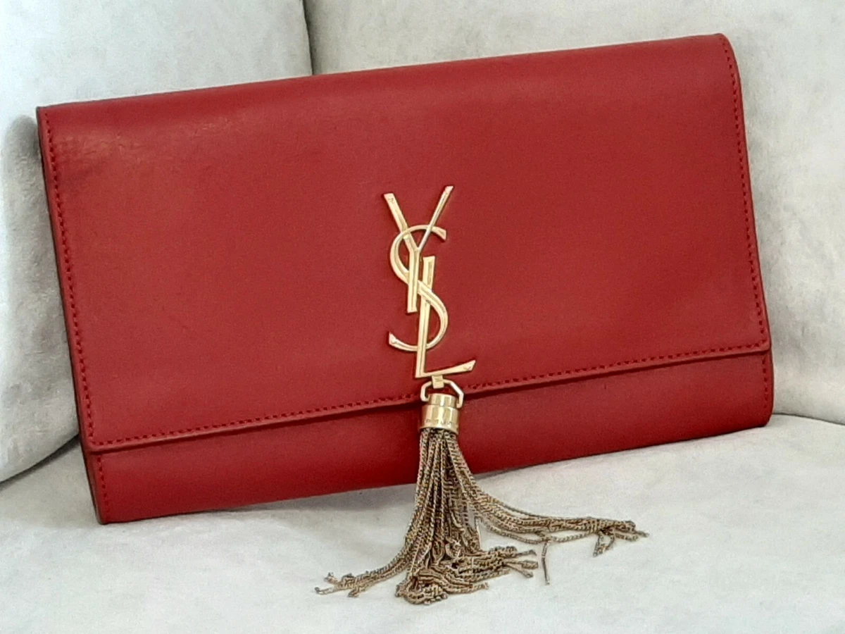 calfskin leather clutch