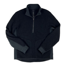 Lululemon Black Wool Blend 1/2 Zip L/S Pullover Sweater Mens Size Large L