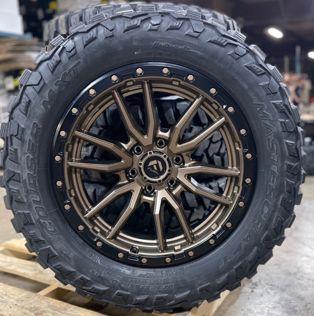 20x9 Fuel D681 Rebel Bronze Wheels Rims 33