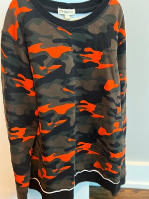 NWT Appaman Kids Black, Brown and Orange Camo Sweatshirt. Size 14