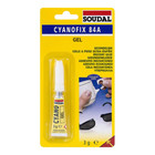 SOUDAL Cyanofix 84A Gel Super Fast Solvent Free Instant Glue 3g Tube