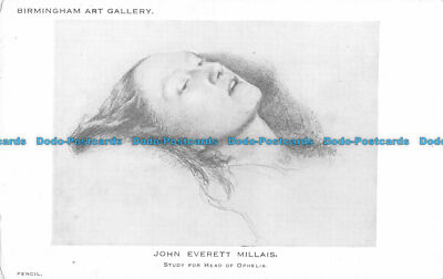 R095132 Postkarte. Birmingham Art Gallery. John Everett Millais. Arbeitszimmer für Kopf o