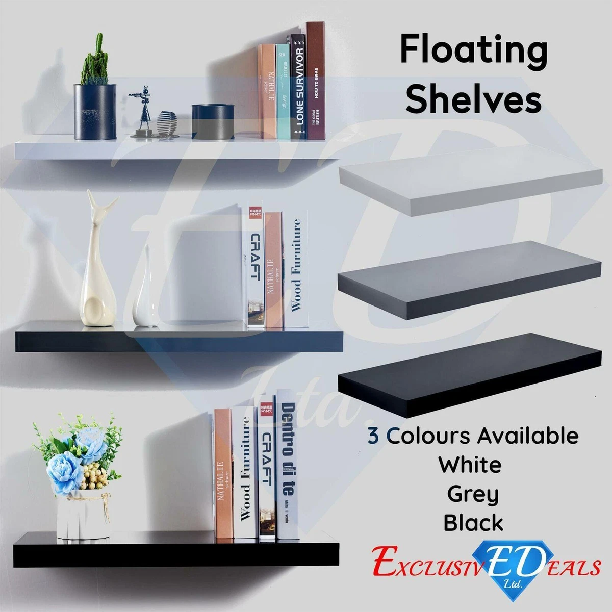 Grey cheap display shelves