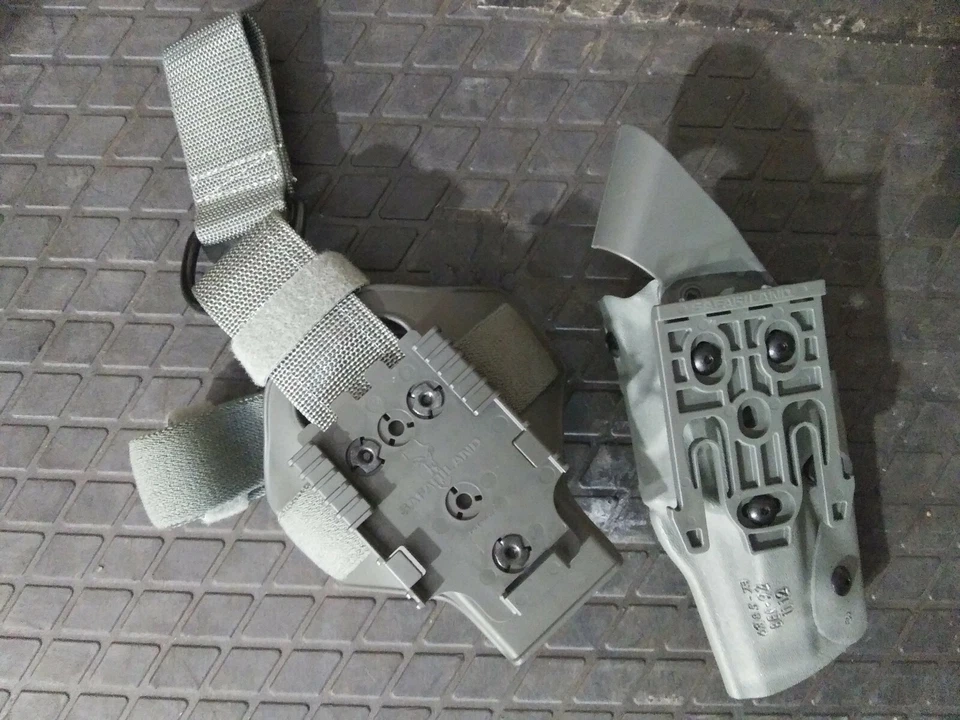 Beretta m9 92 96 Safariland 6385 Tactical Holster Drop Leg Green QLS preown - Image 2 of 4