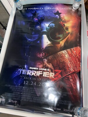 Terrifier 3 (2024) Christmas Event Re-Release Original Movie Poster 27x40 DS