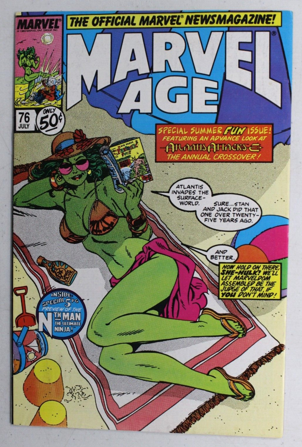 Marvel Age #76 FN Marvel Comics 1989 John Byrne She-Hulk Cover