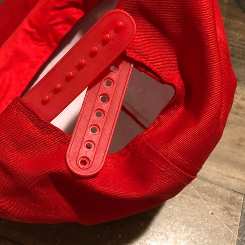 Vintage $4 Pizza Hut Snapback Kappe Herren rot gelb 90er Freizeit Streetwear-LESEN - Bild 12 von 12