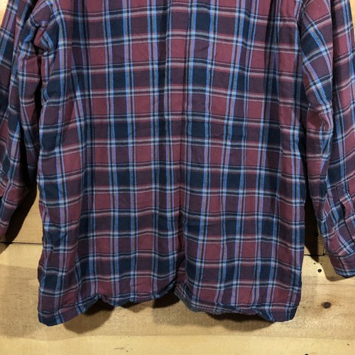 L.L. Chaqueta a Cuadros Forrada de Vellón con Botones Aislada de Franela Bean para Hombres Talla XL - Imagen 10 de 10