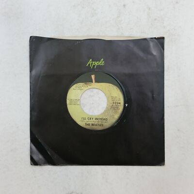 BEATLES I'll Cry Instead / Happy Just 5234 7'' 45rpm Vinyl VG++1975 ''All Rights''