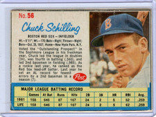 1962 Post Chuck Schilling Boston Red Sox #56  ⭐️💥🎯 VG