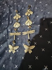 8x Pewter Hanging Clip Decoration Keychain Pendant Purse Accessory