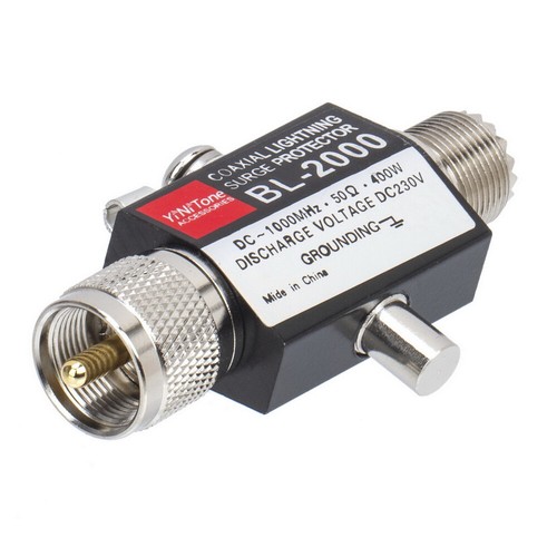 Bl-2000 Coaxial Lightning Arrestor Surge Protector Pl259 Male To Pl259 Female - Zdjęcie 5 z 6