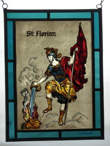 Bleiverglasung Fensterbild Bernhardt- Glasmalerei "St. Florian" - Bild 12 von 12