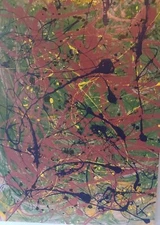 Original acrylic on canvas 1.5 inch canvas, Sustained weaving of depth & color