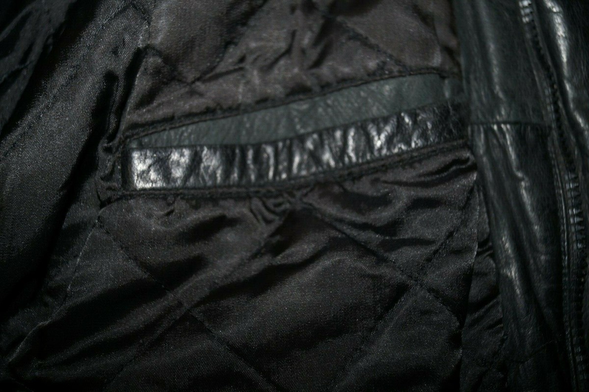 VINTAGE HUNT CLUB BLACK LEATHER BOMBER JACKET COAT MENS 42 VINTAGE HUNT CLUB BLACK LEATHER BOMBER JACKET COAT MENS 42