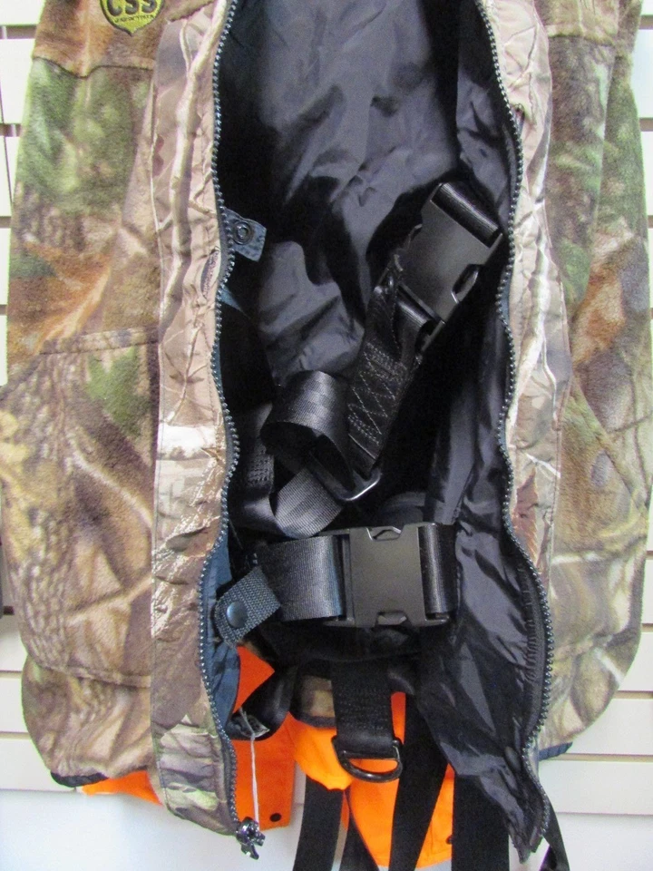 NWOT Rocky CSS Mossy Oak Tree Stand Harness Vest Medium w/Orange Cover - Image 3 of 4
