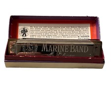 Vintage M. Hohner Marine Band Harmonica No 1896 in Original Box Key of C Germany