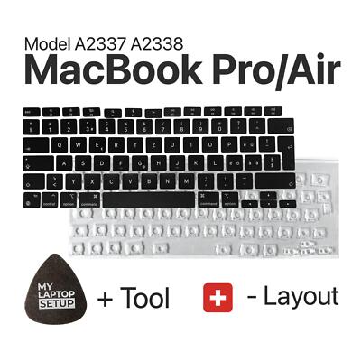 Replacement Key for MacBook Pro Air 13'' (2020) A2337 A2338 Key Key CH Layout