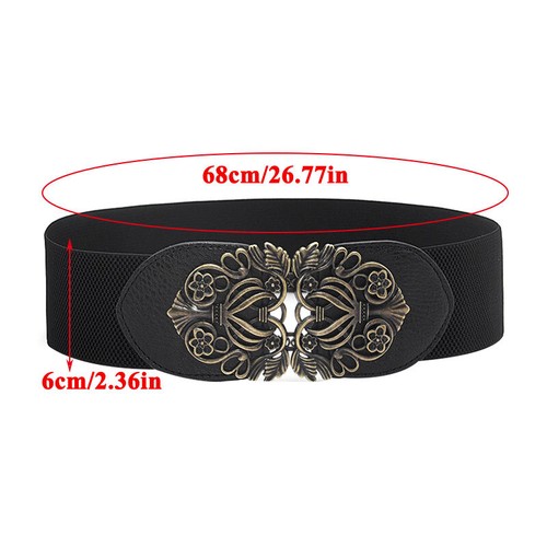 Women Ladies Wide Fashion Belt Women Black Cinch Waist Belt Elastic Stretch - Bild 2 von 22