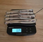 Lot of 8 International Sterling Silver Handle "Wild Rose" Dinner Knives 9" -634g