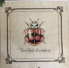 Cross Stitch "TEN SPOT LADYBUG" pattern ~ insect