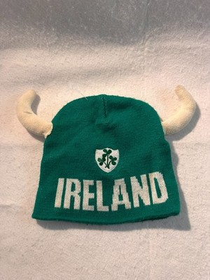 Lansdowne Ireland Knit Viking Horns Beanie Stocking Cap OSFM