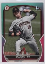 2023 Bowman Draft Aqua & Pink Gradient 49/199 Grayson Hitt #BD-57 4pn