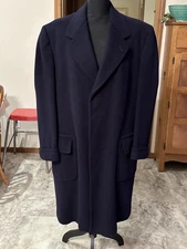 Vintage Amalgamated Workers of America Union Made Men's Overcoat Blue Coat Sz 40