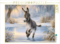 Calvendo Puzzle Esel Auf Dem Eis | 2000 Teile Lege-GrößE 90 × 67 Cm Foto-Puzzle