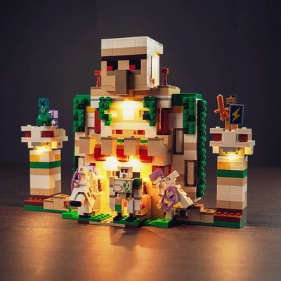 LocoLee LED Lichtset für Lego GC528 21250 Minecraft Die eiserne Golemfestung