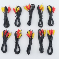 Lot of 10 New 2-RCA Composite AV Cables Red Yellow Audio Video Cord NES TV
