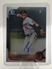 2022 Bowman Chrome Greg Cullen 1st Bowman Auto Orioles Autograph 