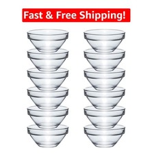 Versatile 12pcs Clear Glass Bowls for Dipping - Perfect for Every Occasion