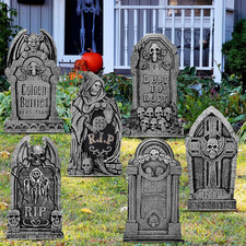 6 Styles 27 Inch Halloween Tombstone Outdoor Decorations