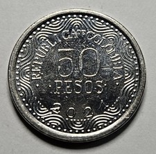 2021 Colombia 50 Fifty Pesos - Colombian Nickel Plated Steel World Coin